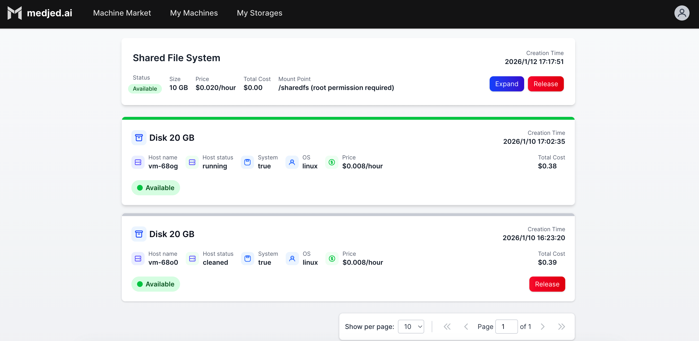 Medjed AI My Storages